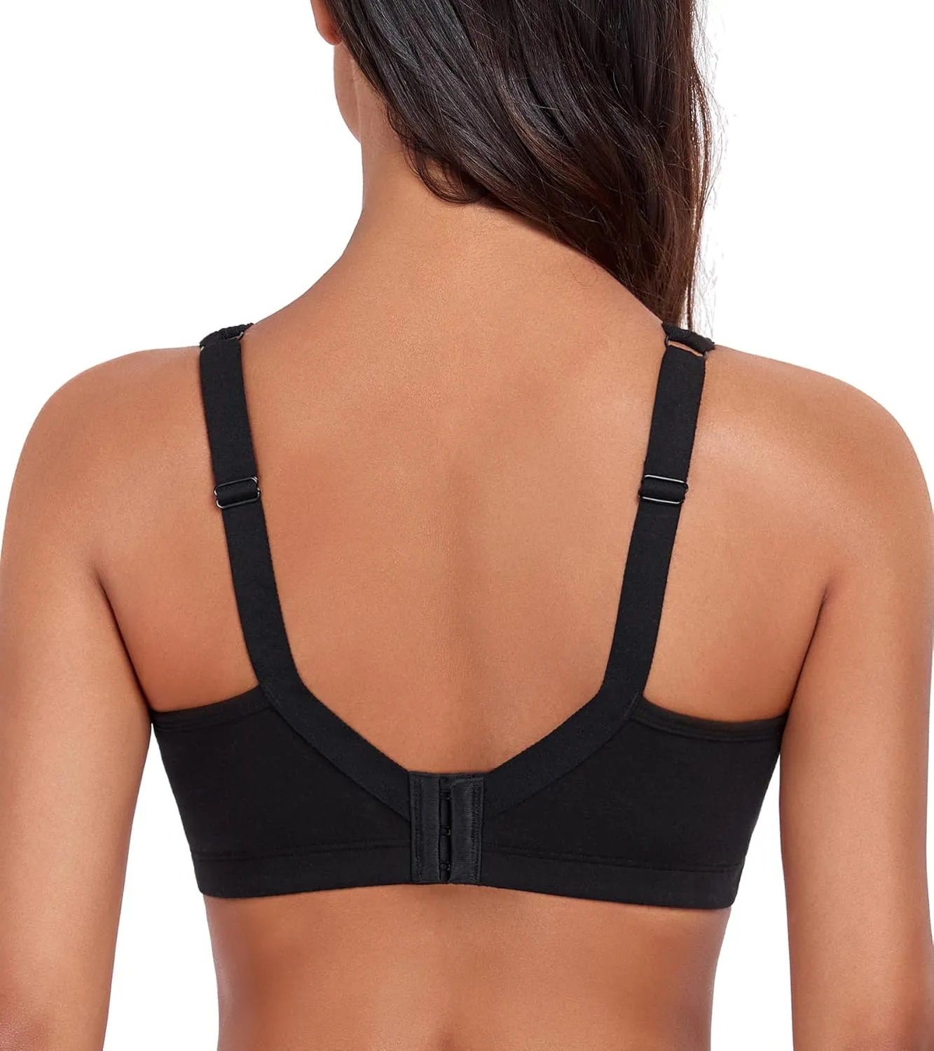 DotVol Women's Comfort Embroidered Lace Non Foam Wirefree Lift Cotton Everyday Bra