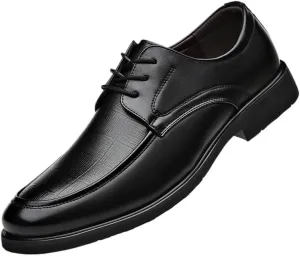 Dress Formal Shoes for Men Classic Lace Up Uniform Plain Toe Luxury Leather Party Wedding Anti-Slip Non Slip Classic