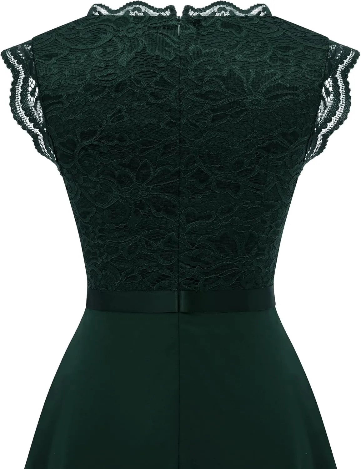 Dressystar Women's V Neck Sleeveless Lace Bridesmaid Dress Wedding Party Gown