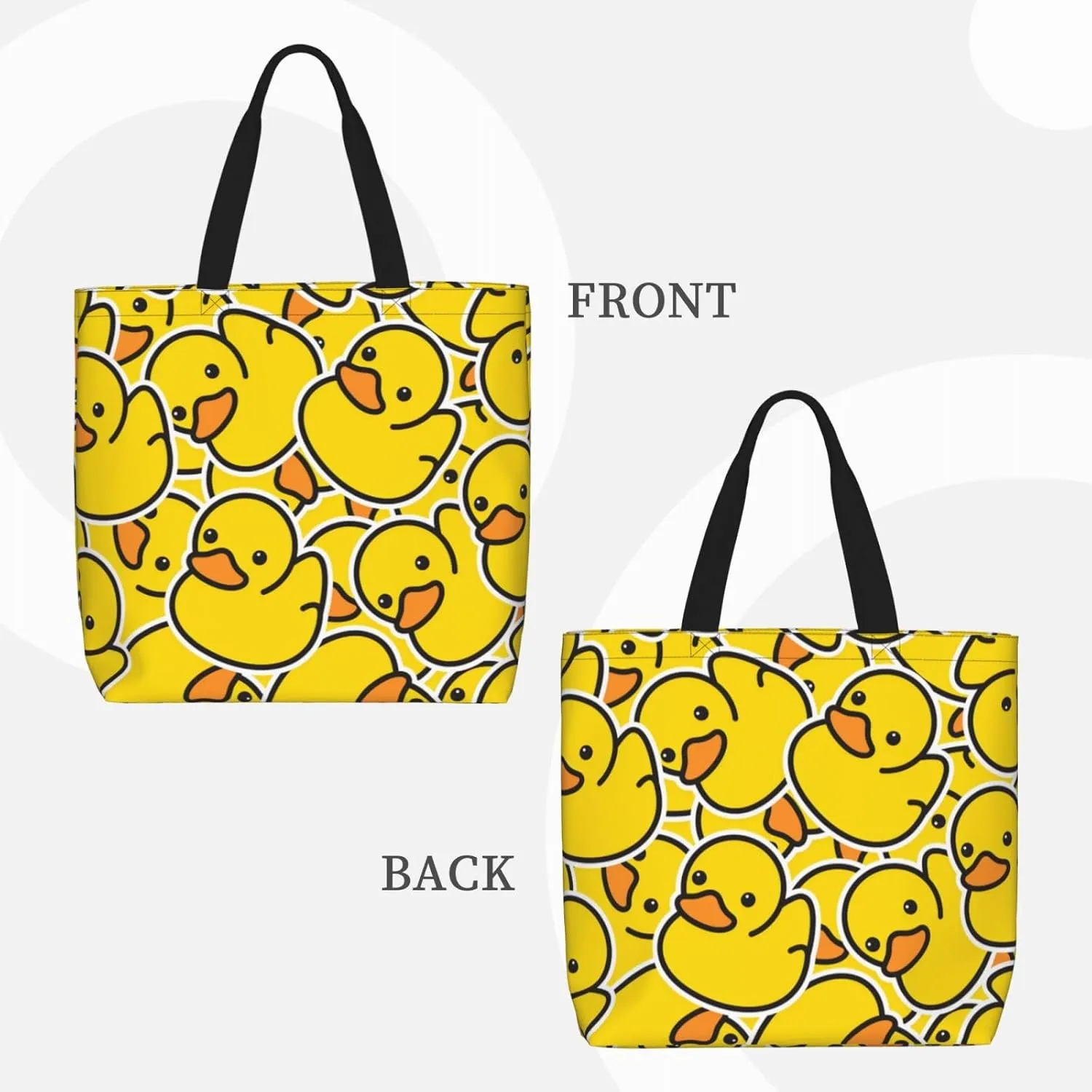 Duck Tote Bag For Women Casual Shoulder Bag Handbag Waterproof Crossbody Handbags Reusable For Beach Travel Shopping
