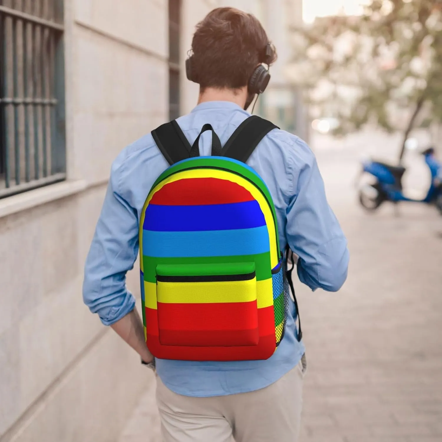 Ecuador Indigenous Flag 17 Inch Backpacks Multipurpose Laptop Backpack Double Shoulder Bag for Men Women Gifts