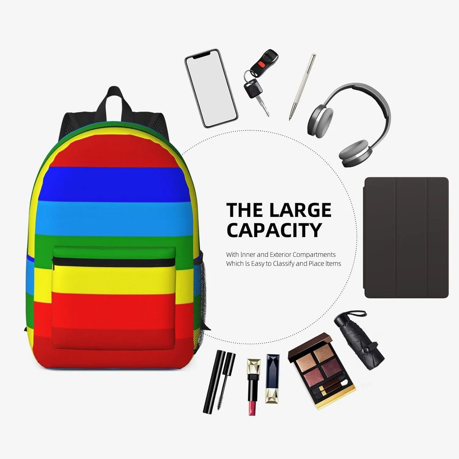Ecuador Indigenous Flag 17 Inch Backpacks Multipurpose Laptop Backpack Double Shoulder Bag for Men Women Gifts