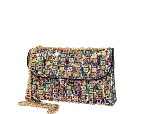 Eiyye Rhinestones Purse Women Clutch Bag Sparkly Evening Bags Strap Crossbody Bag Shoulderbag Purse with Chain Straps