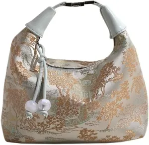 Embroidered Chinese Style Dumpling Bag Handheld Chinese Daily Single Shoulder Crossbody Bag
