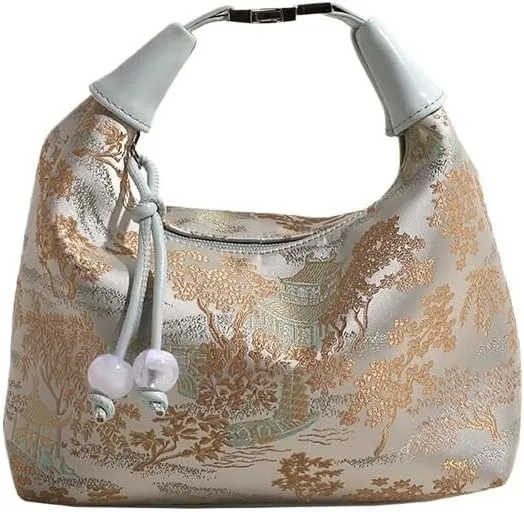 Embroidered Chinese Style Dumpling Bag Handheld Chinese Daily Single Shoulder Crossbody Bag