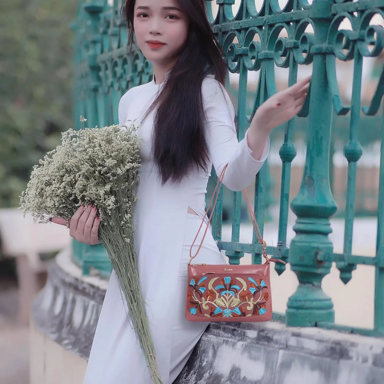 Embroidered Sling Bag for Women