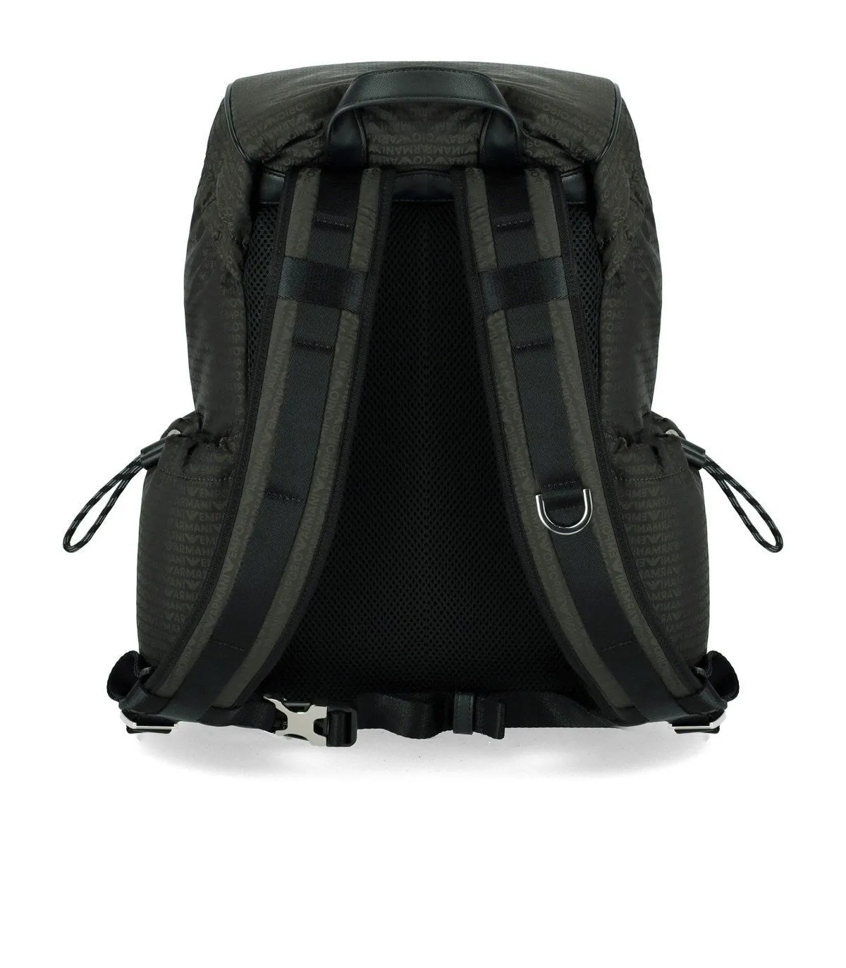 Emporio Armani Military Green Monogram Backpack