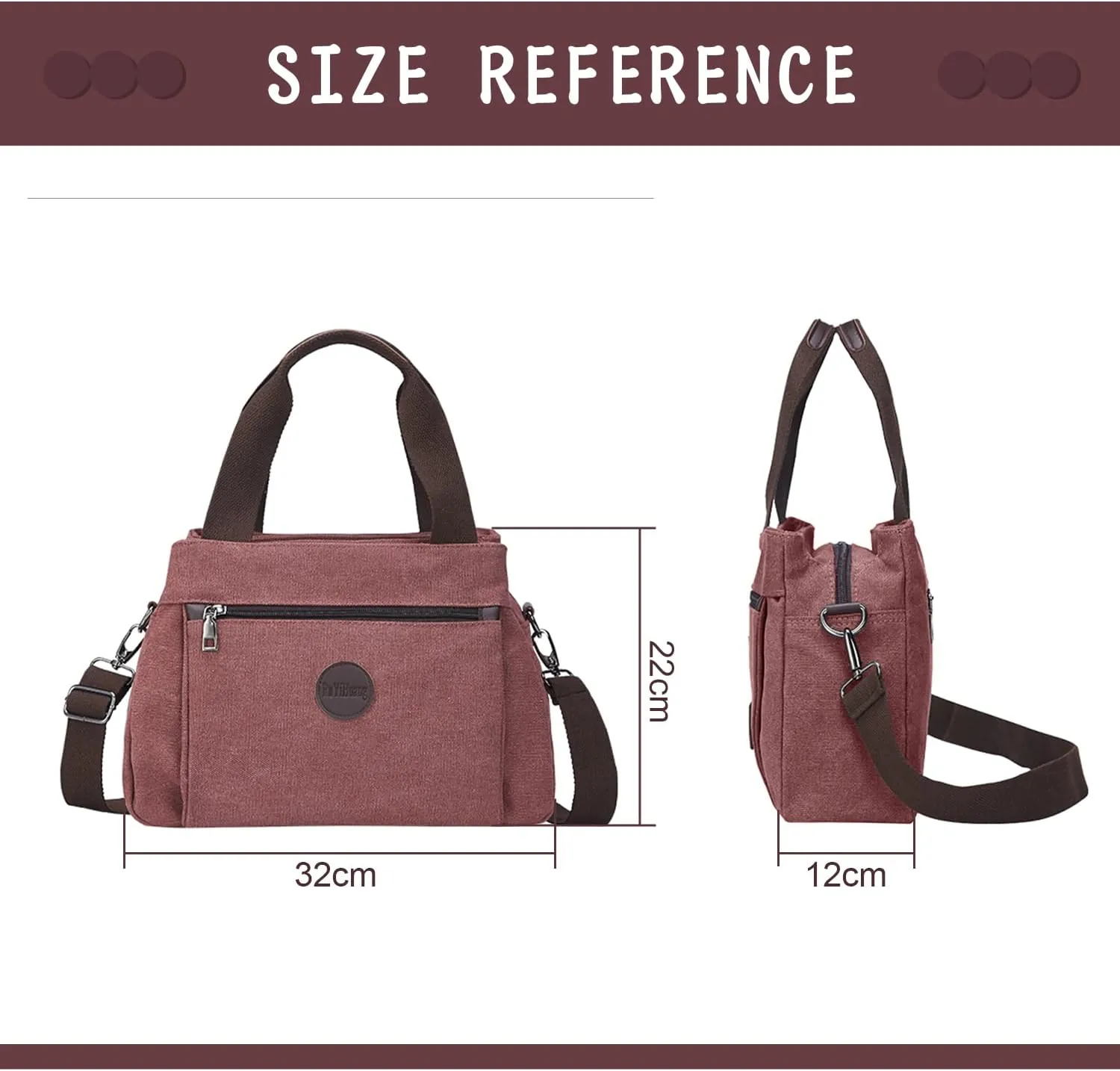 Emprier Women's Vintage Canvas Hobo Handbags Work Shoulder Crossbody Bag Tote Purses Multi-pocket Handbags