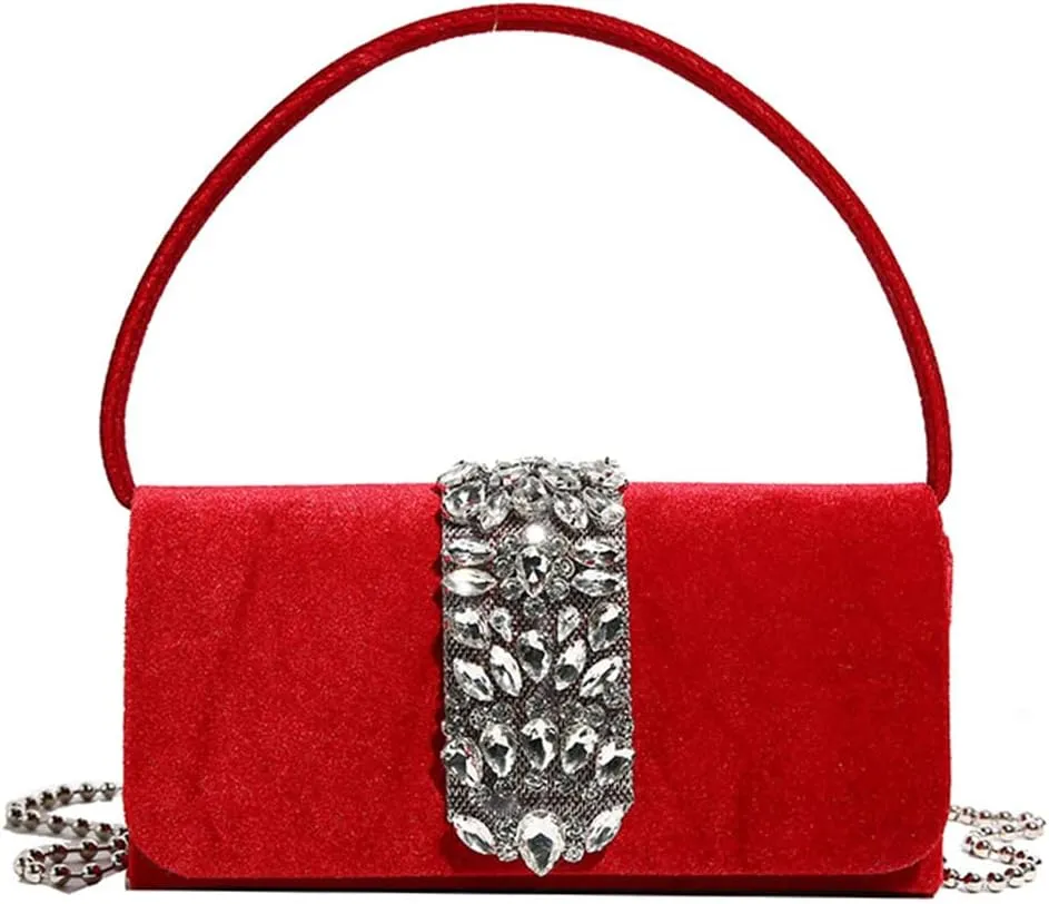Evening Bag for Women Rhinestone Clutch Bag Sparkly Crystal Handbag Bridal Wedding Purse Glitter Shoulder Bag