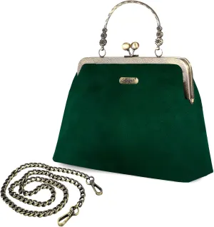 Evening Bag Vintage Purse Kiss Lock Purses and Handbags for Women Floral Canvas Handbag