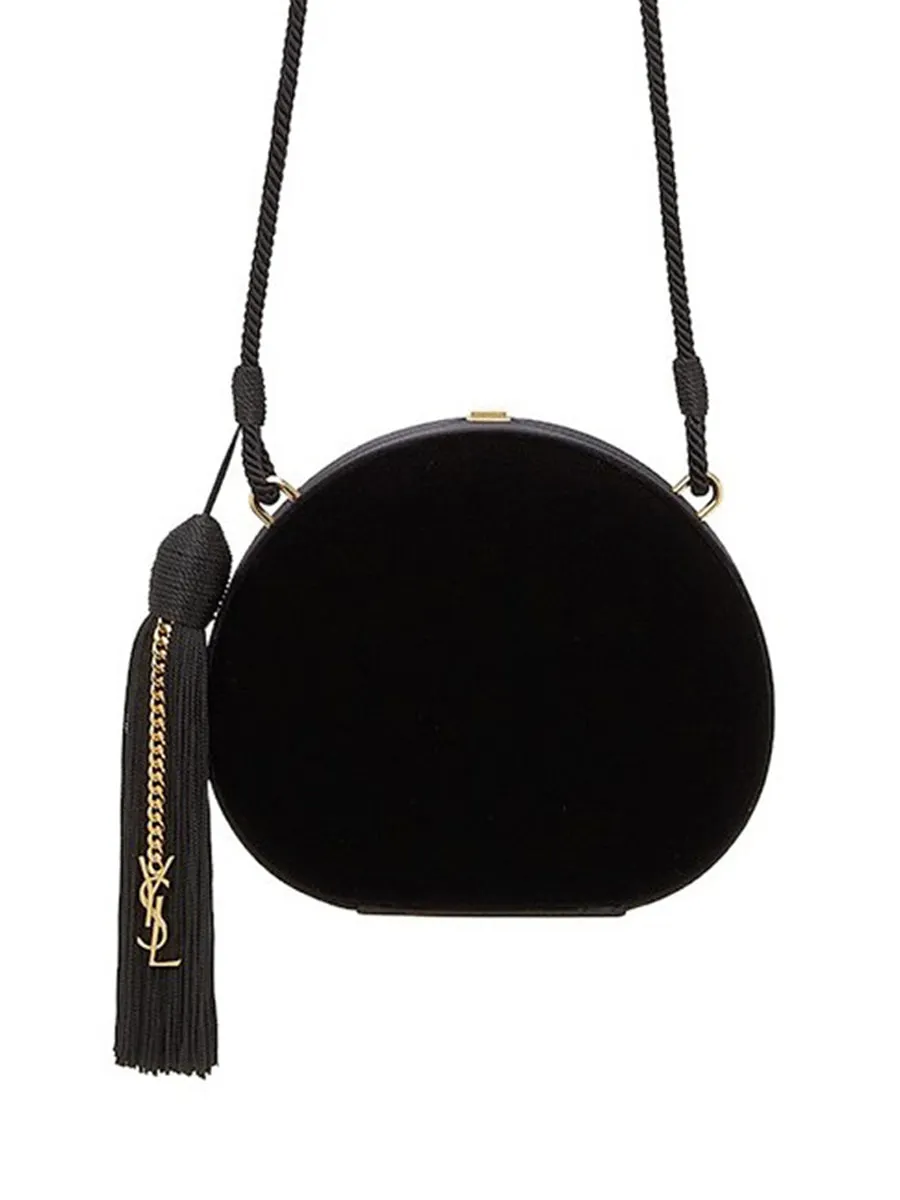 Evening Minaudiere Tasseled in Velvet and Satin