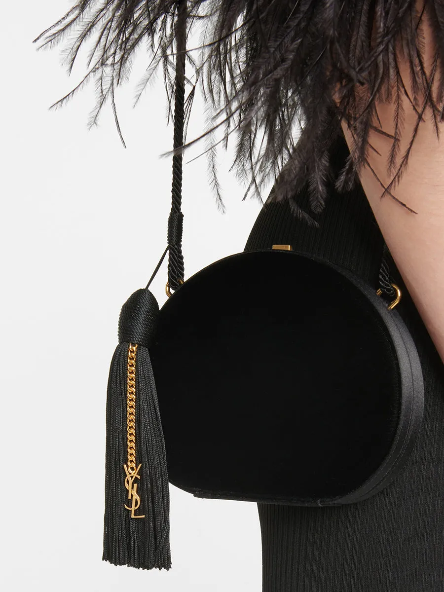 Evening Minaudiere Tasseled in Velvet and Satin