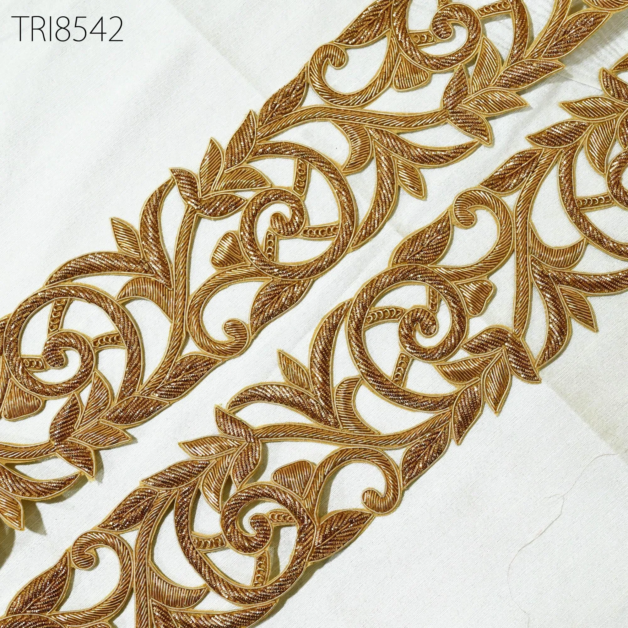 Exclusive Zardozi Trim By Yard | Indian Handmade Wedding Sari Border DIY Craft Ribbon Saree Embroidered Sew on Zari Trim Embellish Costumes