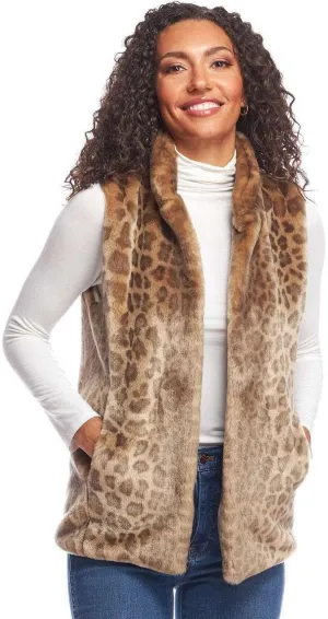 Fabulous-Furs Donna Salyers Black Mink Faux Fur Hook Vest