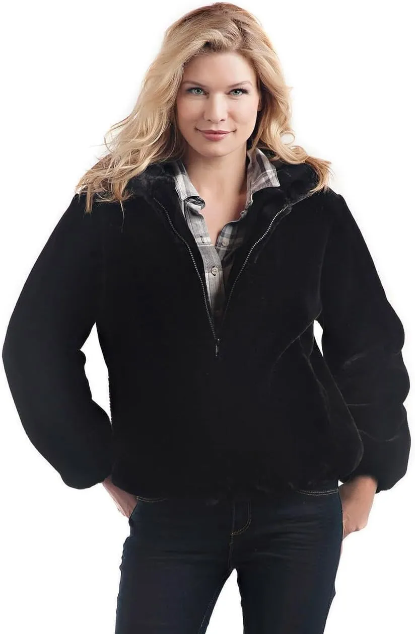 Fabulous-Furs Donna Salyers Sheared Beaver Faux Fur Hooded Parka
