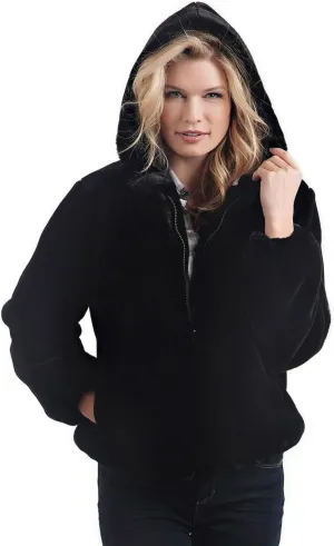 Fabulous-Furs Donna Salyers Sheared Beaver Faux Fur Hooded Parka
