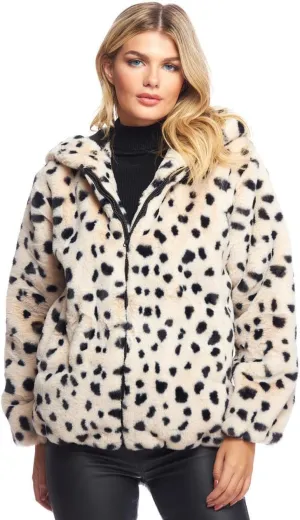 Fabulous-Furs Donna Salyers Wild Cheetah Faux Fur Hooded Parka, Wild Cheetah, Small