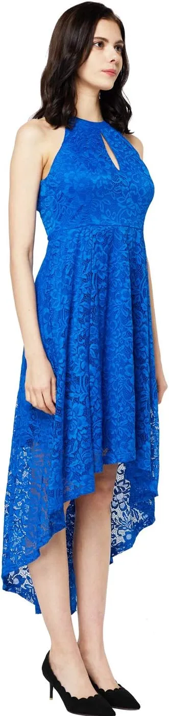 FAIRY COUPLE Women's Hi-Low Halter Neck Vintage Bridesmaid Formal Cocktail Dress