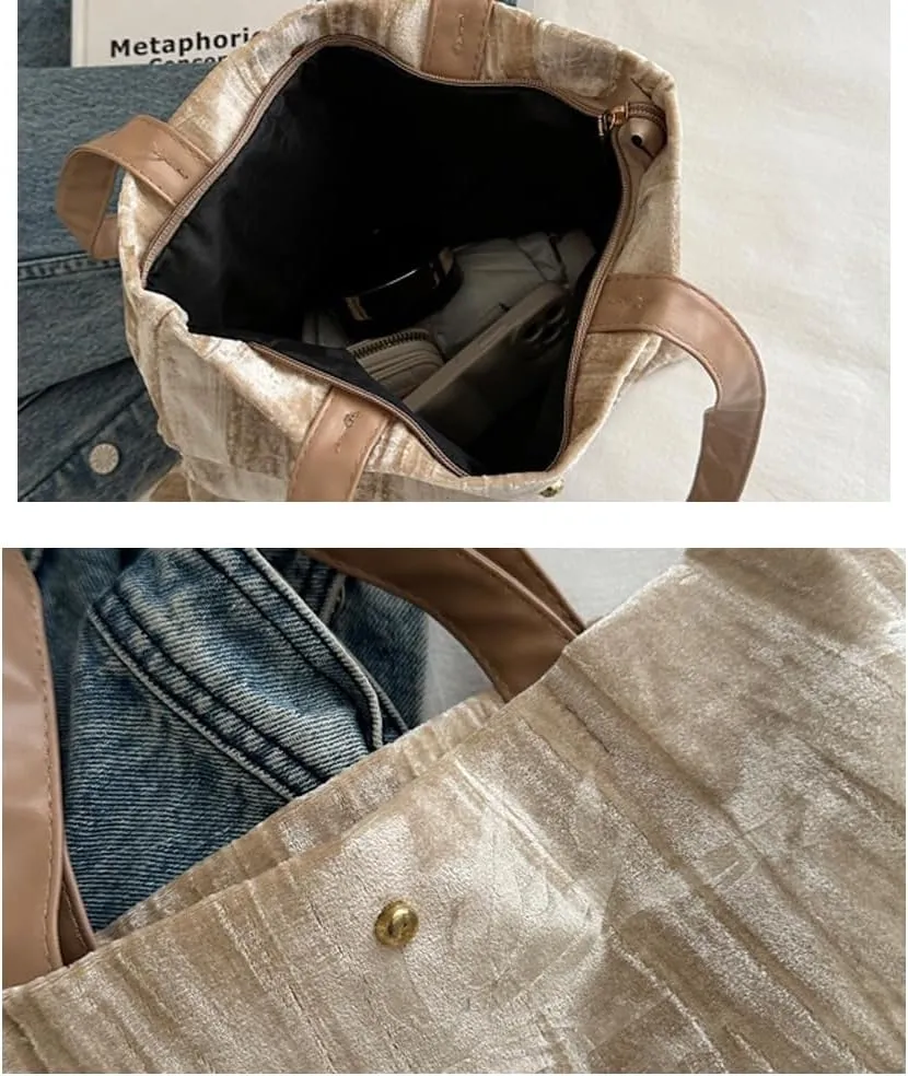 Farm4Far Women Velvet Velour Stiff Shoulder Evening Crossbody Bag