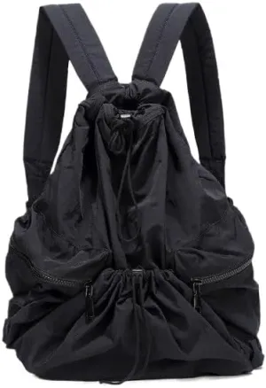 Fashion Backpack Y2K Shoulder Bag Women Men, Aesthetic Shoulder Bag Hiking Travel Backpack Cute Trendy Purse Daypack (Black)