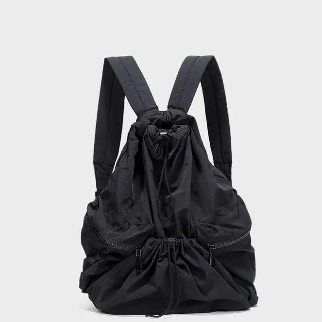 Fashion Backpack Y2K Shoulder Bag Women Men, Aesthetic Shoulder Bag Hiking Travel Backpack Cute Trendy Purse Daypack (Black)