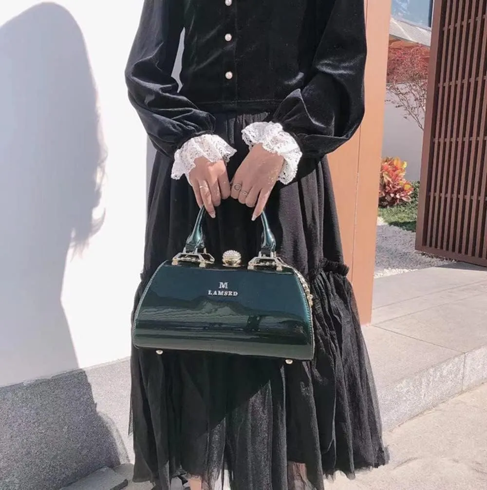 Fashion Leather Women's Top Handle Satchel Crossbody Handbags Crystal Evening Bag Purses Hard Shoulder Bags