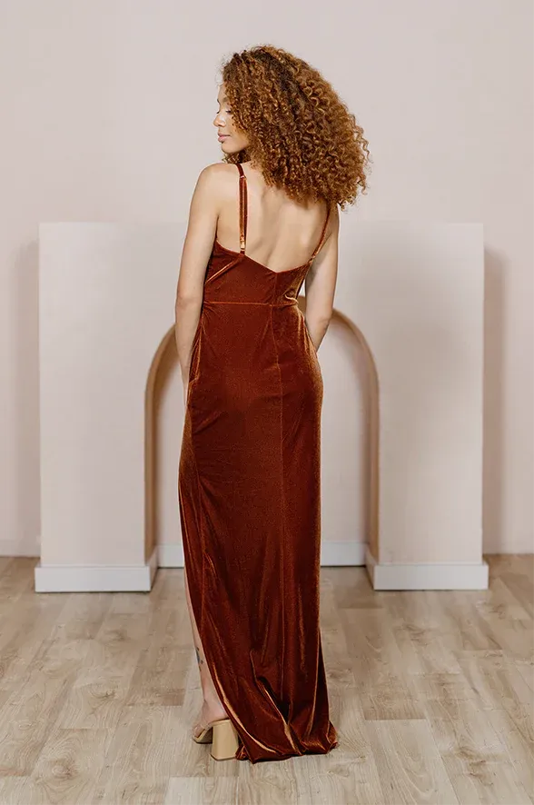 Fashionable and Beautiful Prom Dresses Evening Dress Velvet dress Velvet Bridesmaid Dress