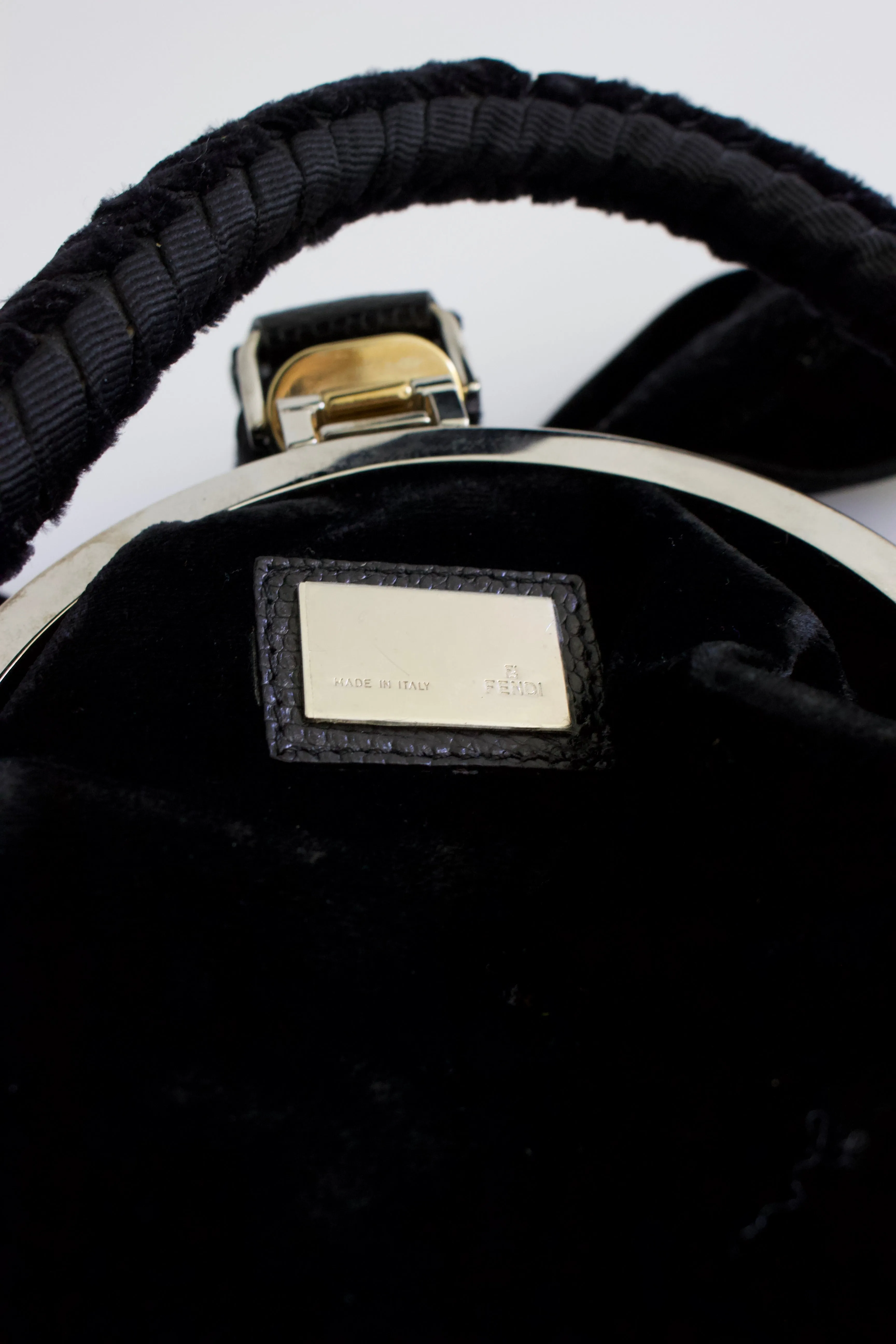Fendi FW 2005 black lace Spy bag