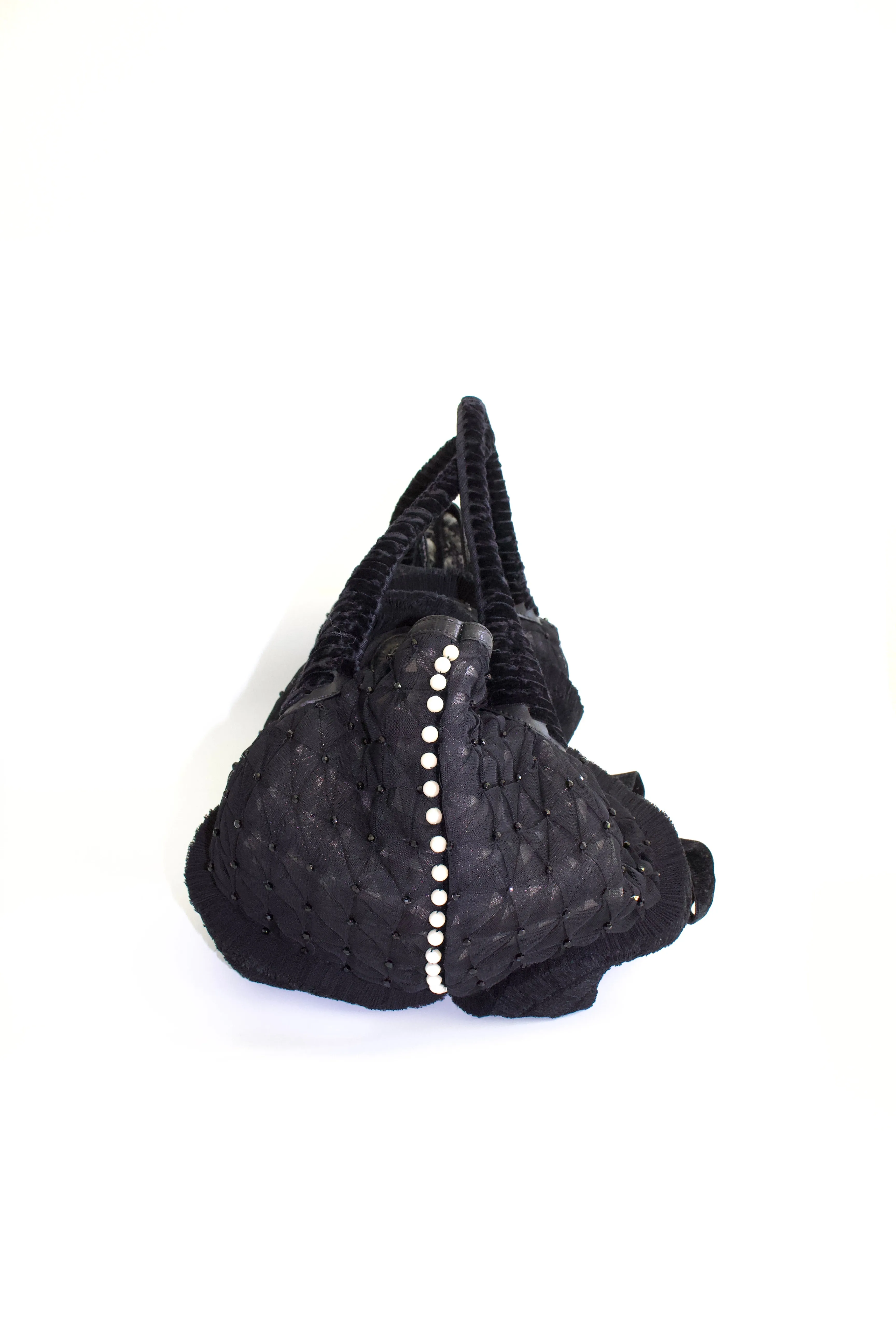 Fendi FW 2005 black lace Spy bag