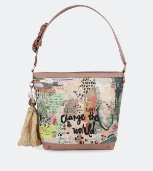 First-time buyer discount a Streamlined bag crossbody Nature with strap floral