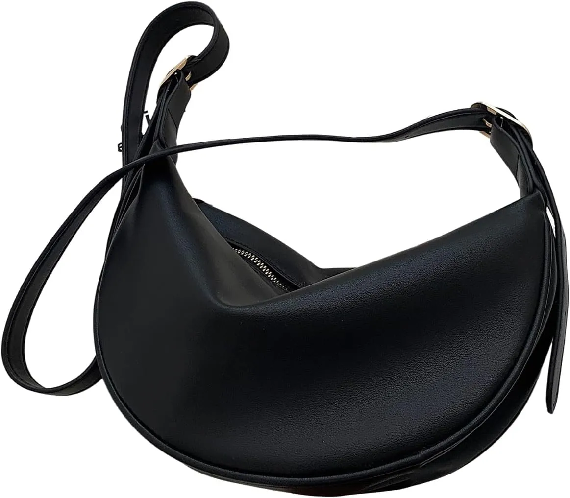 Floerns Women's PU Leather Crossbody Trendy Shoulder Bag Zipper Saddle Bag