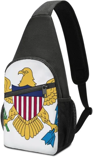 Floral Bird Tropical Paradise Hawaii Large Capacity Portable Chest Bag, Single Shoulder Chest Bag