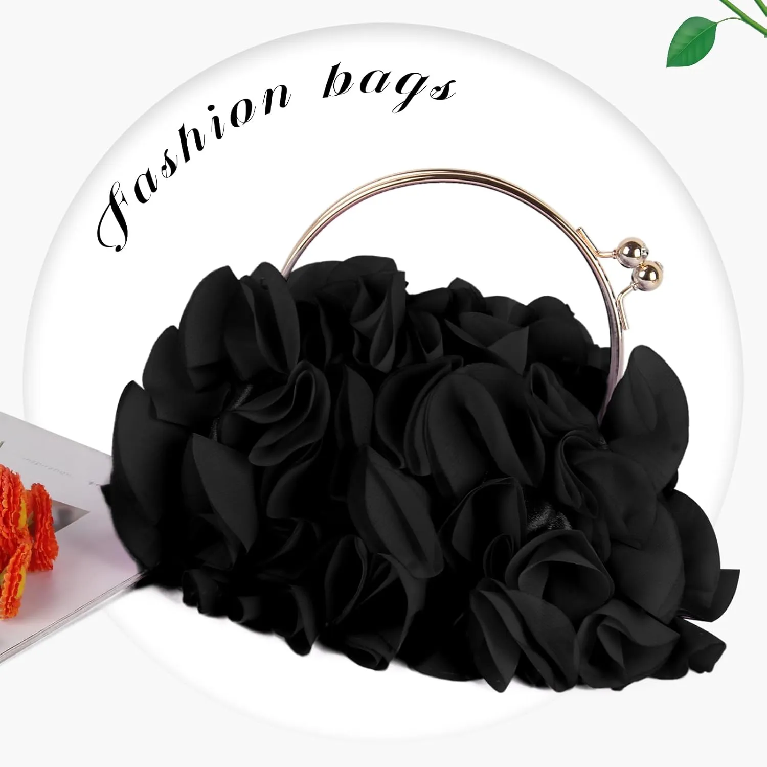 Floral Clutch Purses for Women Flower Evening Bag Wedding Purse Party Prom Handbags