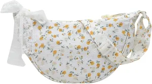 Floral Crossbody Bag for Women Cute Dumpling Shoulder Purse Small Totes Handbag Top Handle Satchel