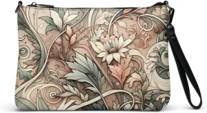 Floral Fusion: Cute Artsy Modern Intricate Floral Pattern Print Crossbody Bag