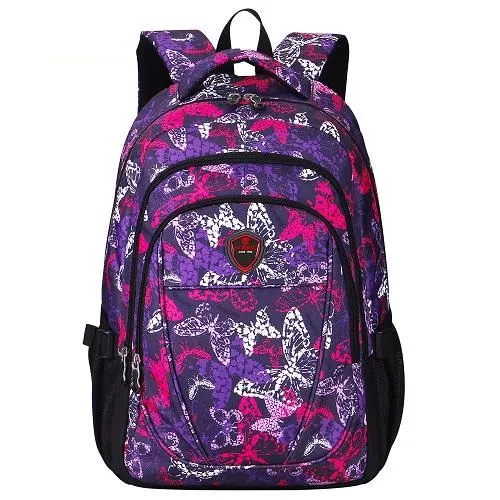Floral Nylon Travel Backpack