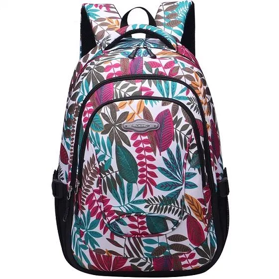 Floral Nylon Travel Backpack