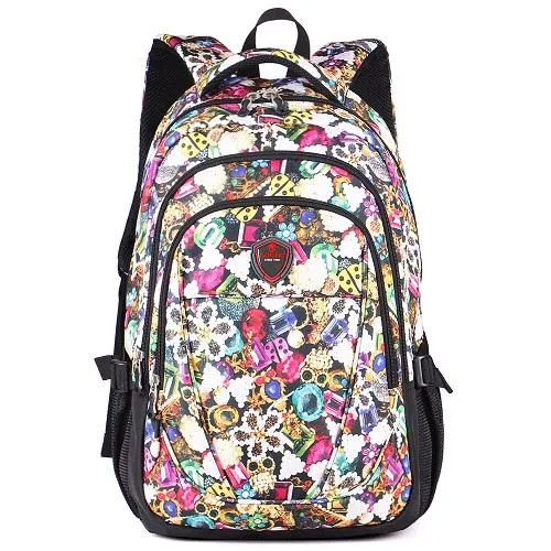 Floral Nylon Travel Backpack