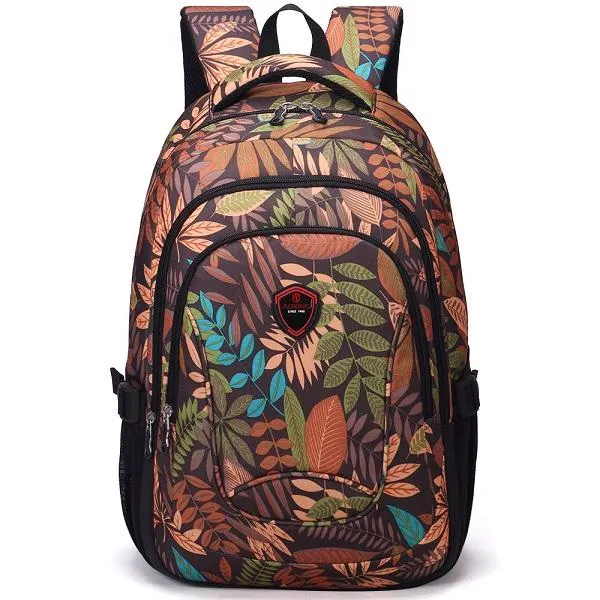 Floral Nylon Travel Backpack