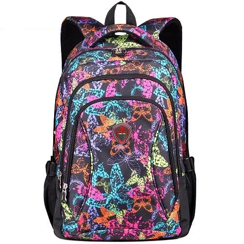 Floral Nylon Travel Backpack