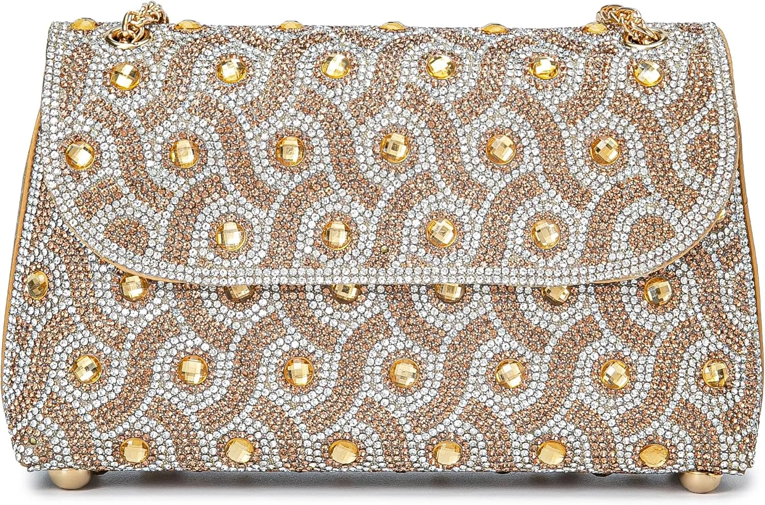Flower Evening Handbags Chain Strap Square Shoulder Bag Crossbody Bag Crystals Rhinestone Clutch Purse
