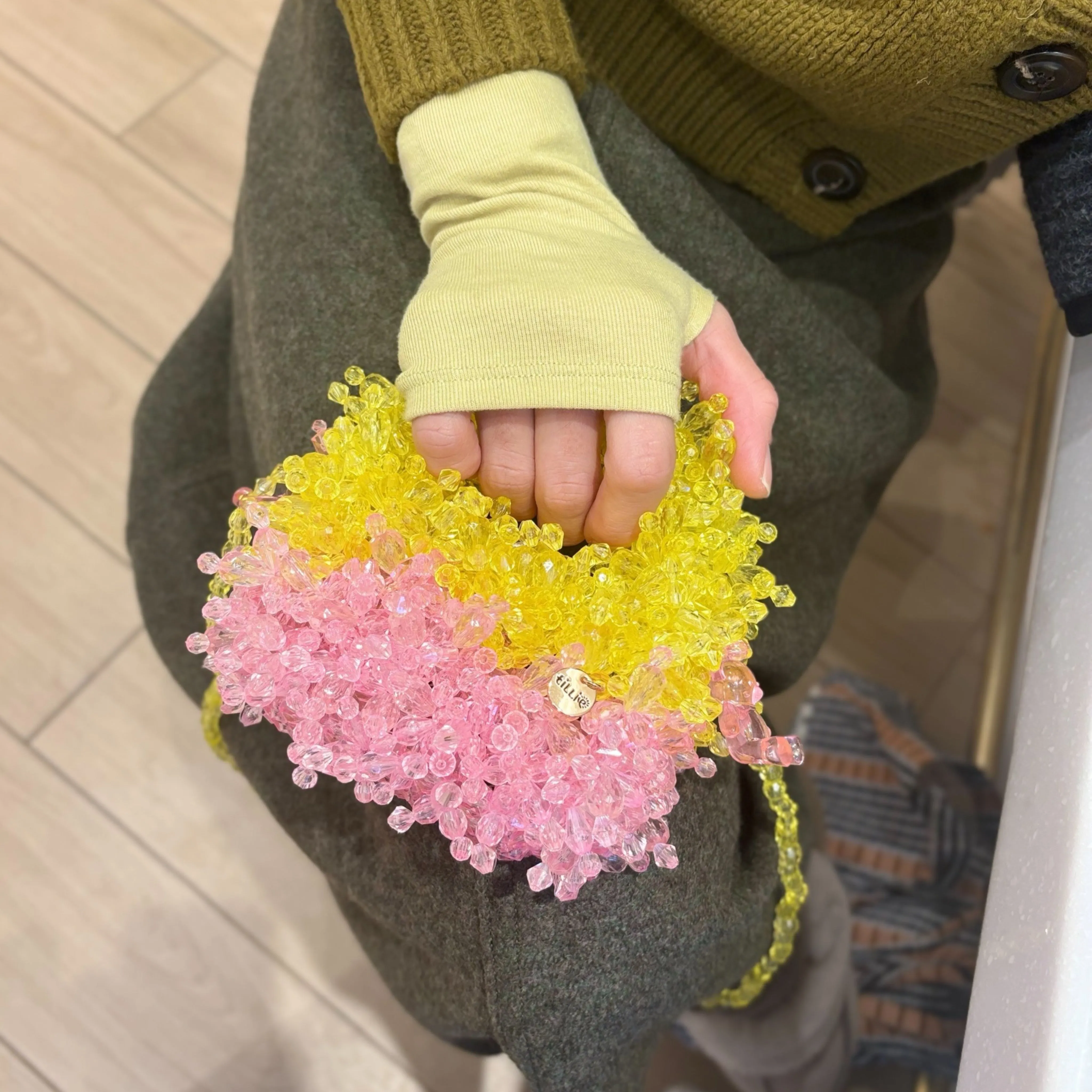 Fluffy Sunrise Mini Bead Bag