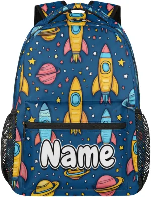 Flying Rockets Large Backpack Fashion Travel Backpacks for Business Women Men Casual Laptop Bag Waterproof Lightweight Shoulder Bags 16in