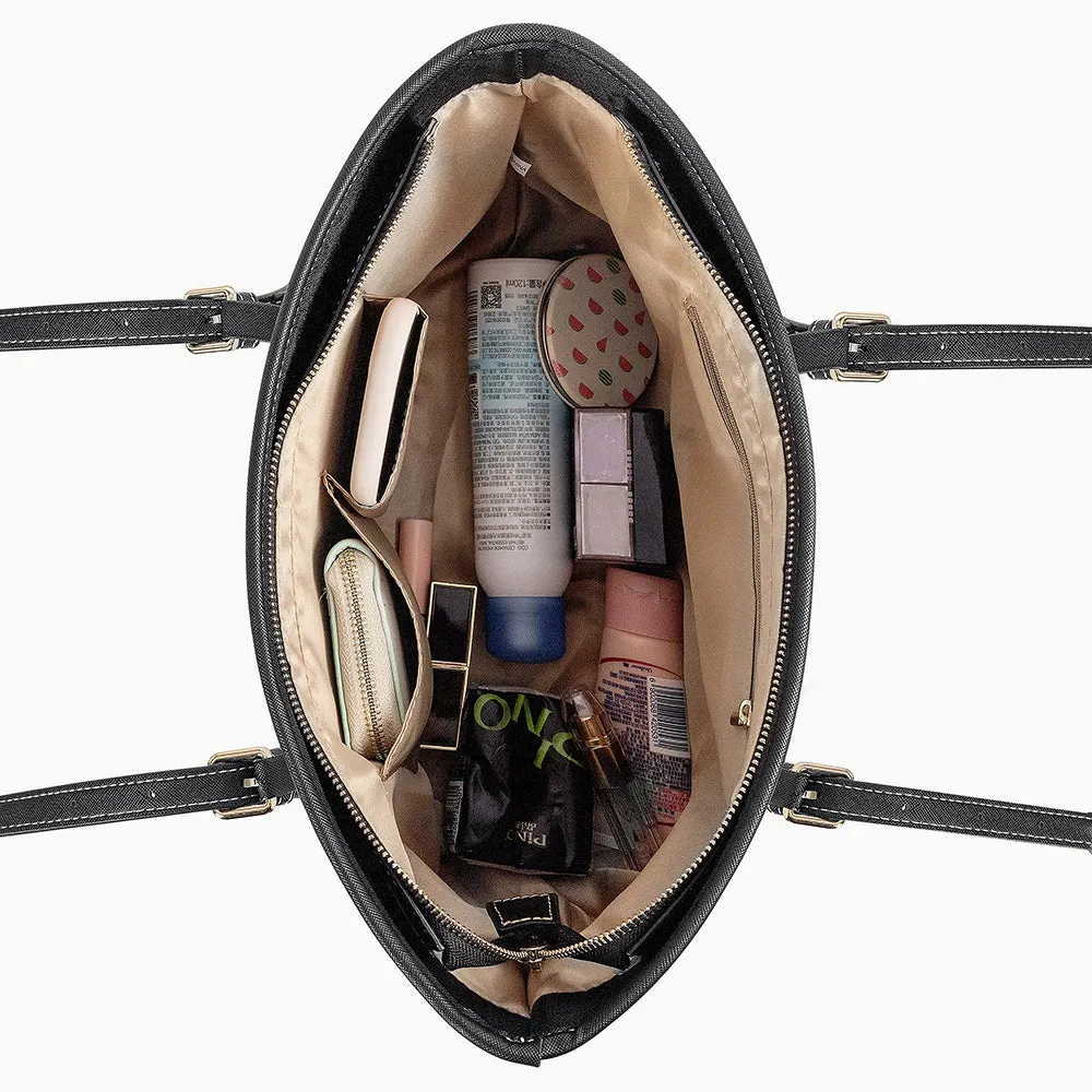 For God Leather Tote Bag