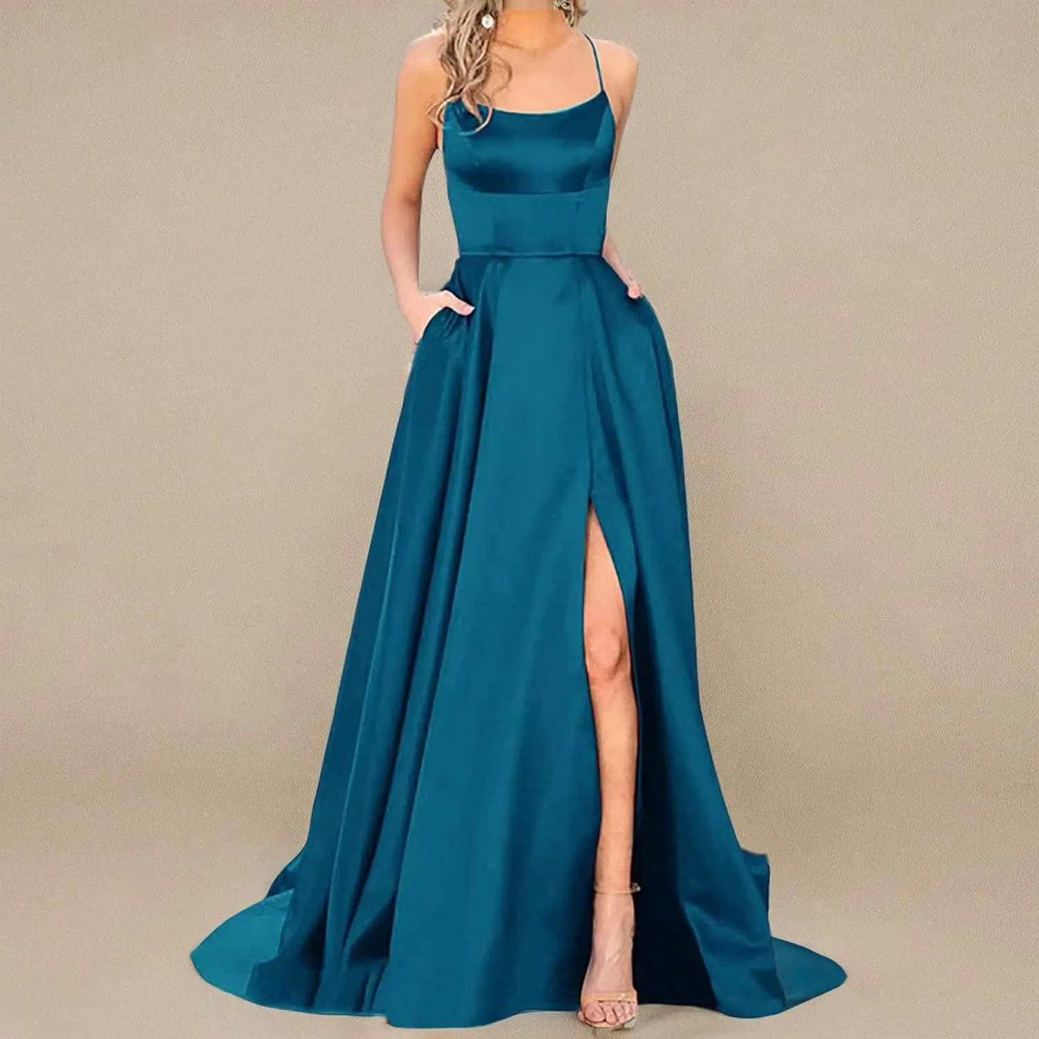 Formal Dresses for Women Evening Party Sexy Sleeveless Side Slit Maxi Dress Elegant Off The Shoulder Wedding Guest Dresses