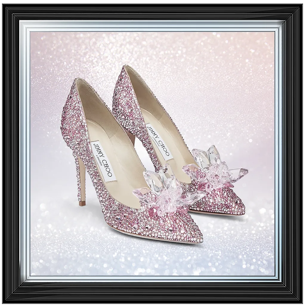 FS271 Pink sparkly high heels