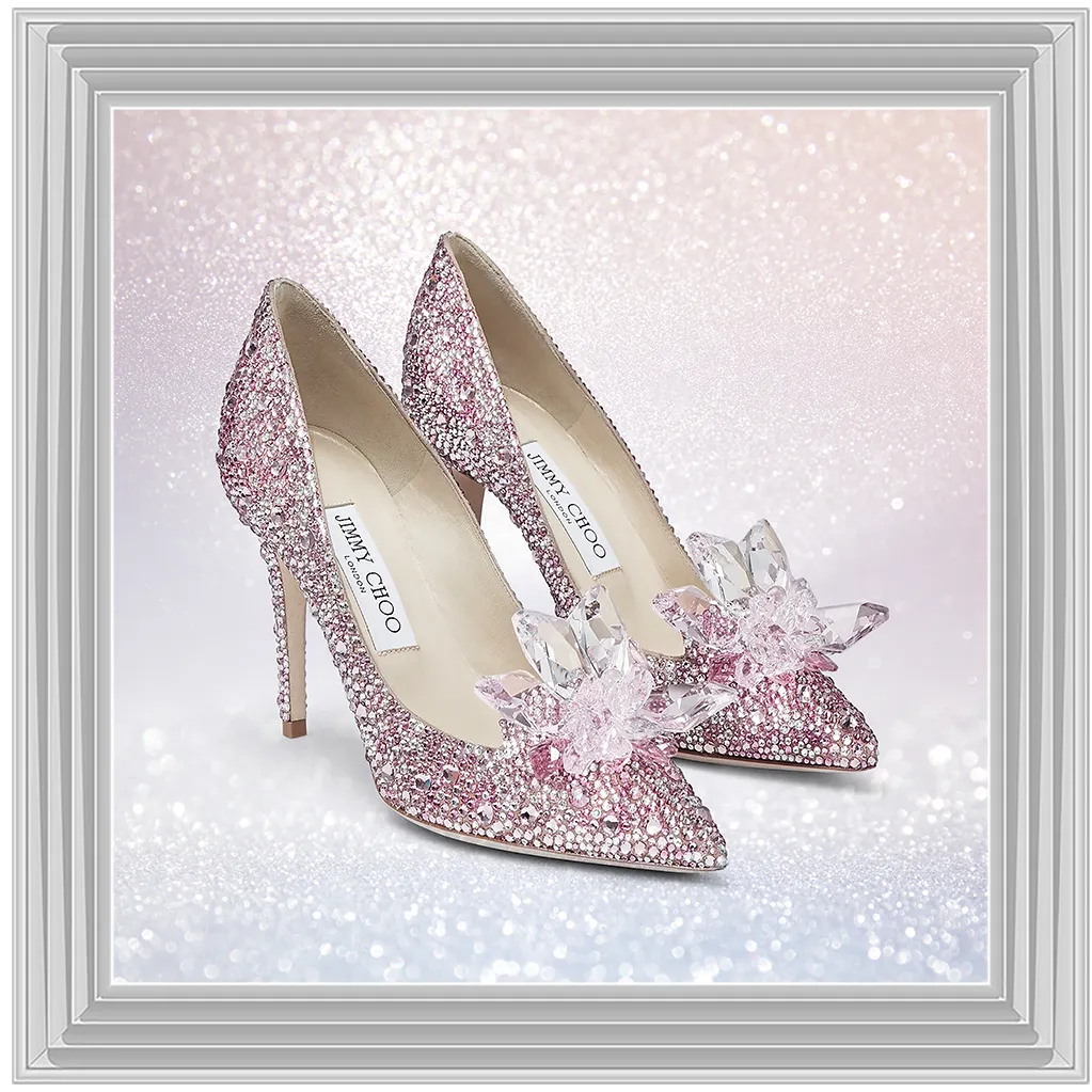 FS271 Pink sparkly high heels