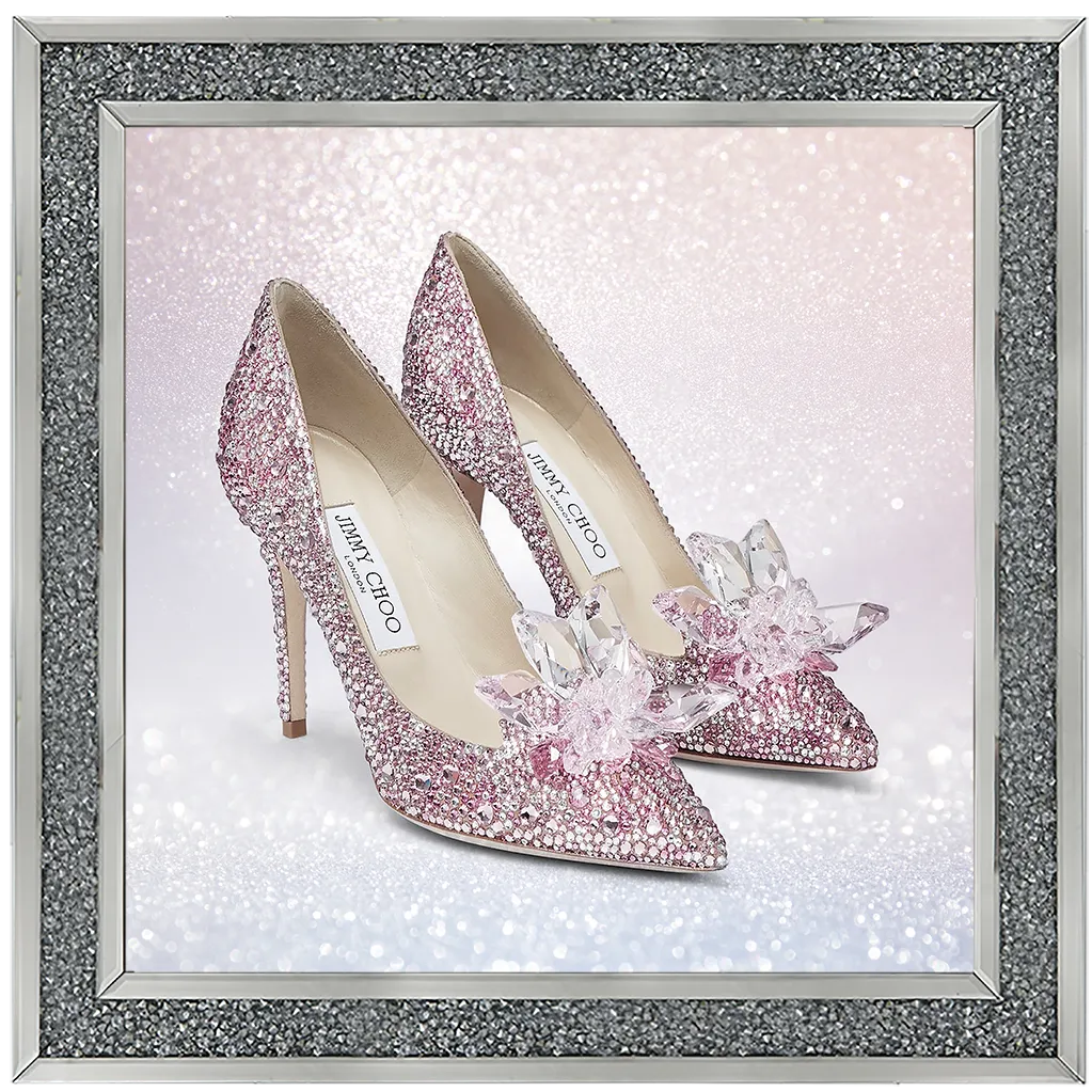 FS271 Pink sparkly high heels