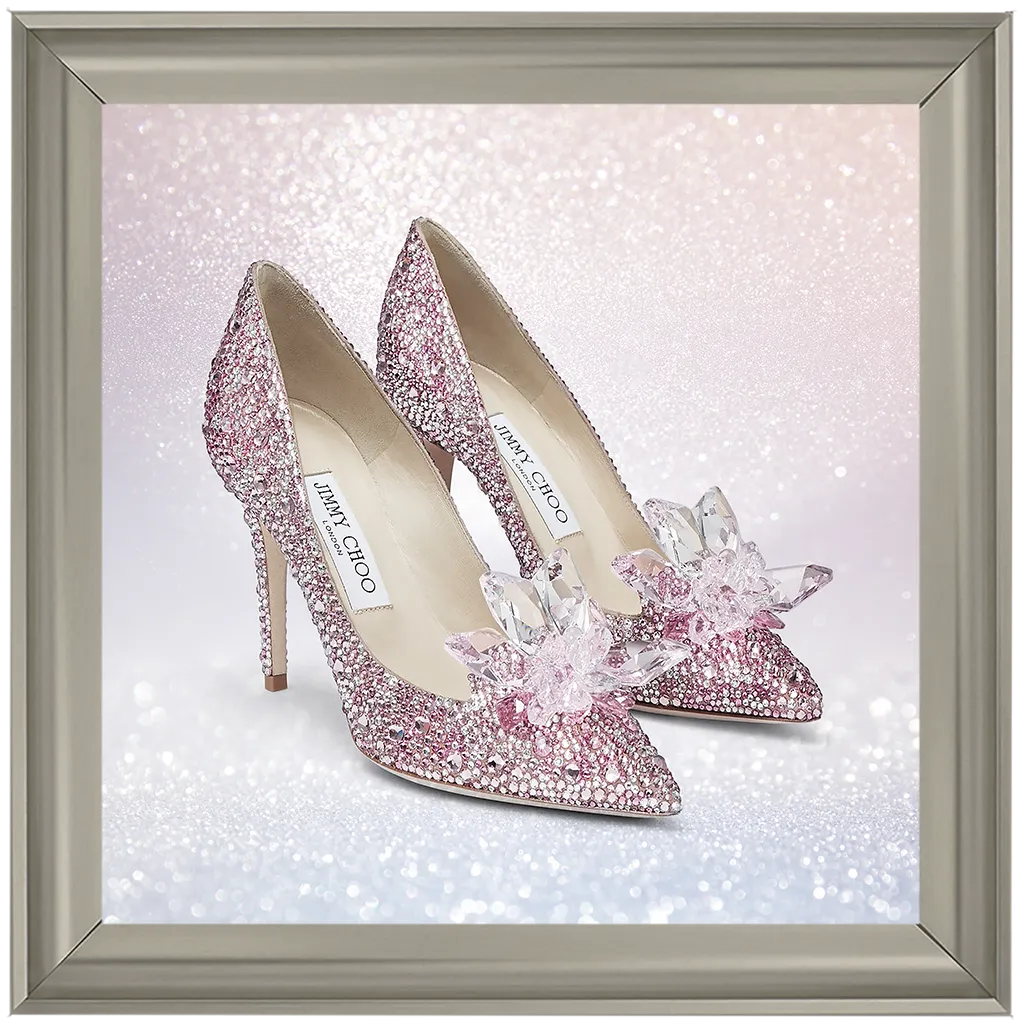 FS271 Pink sparkly high heels