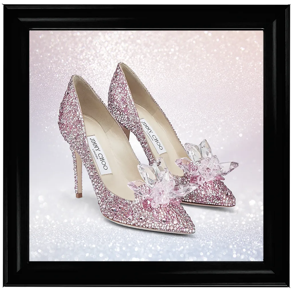 FS271 Pink sparkly high heels